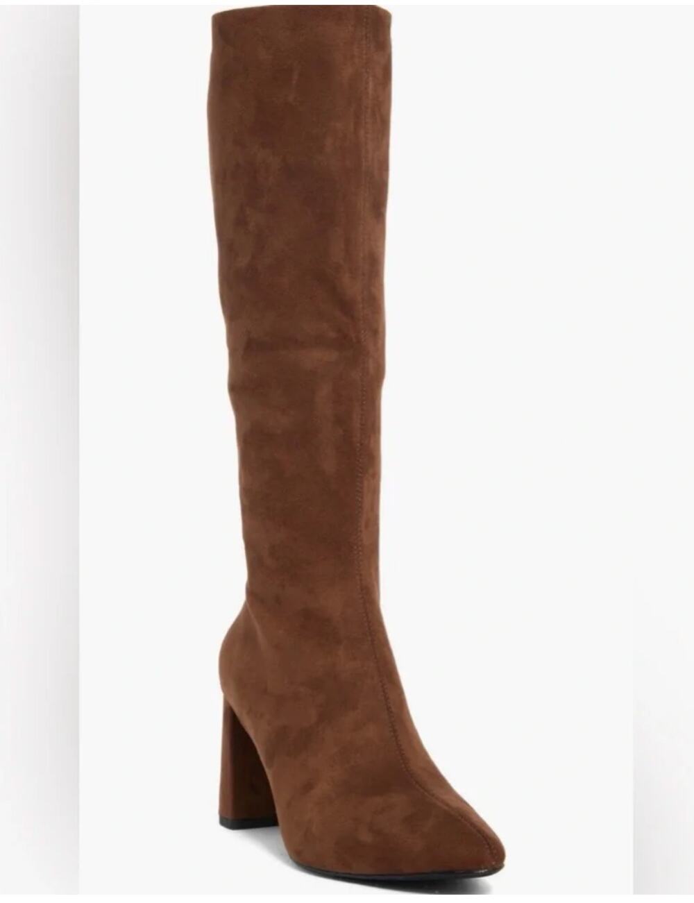 Jeffrey Campbell Needz Hotlava-K2 Brown Suede Knee-High Suede Boots Size 10